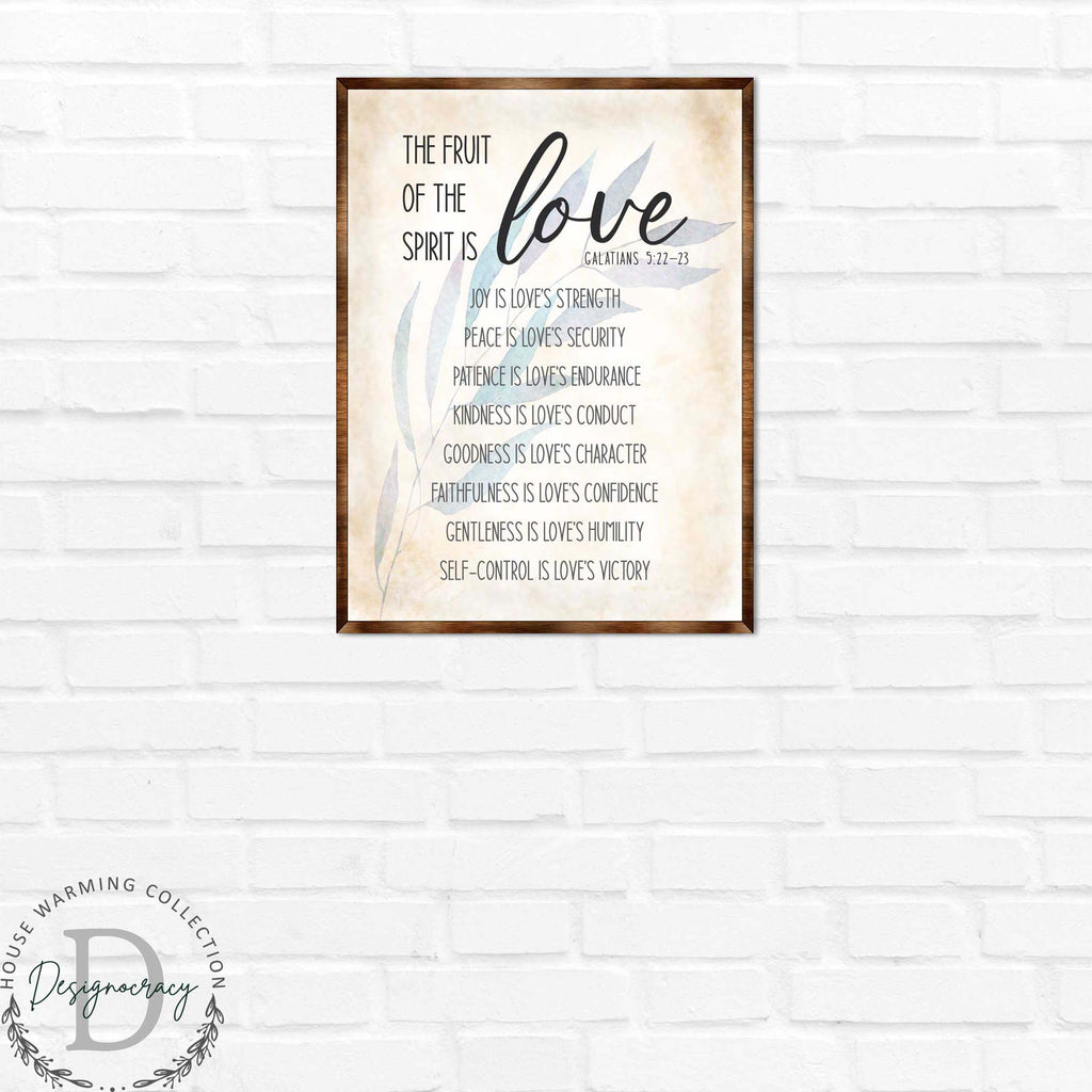 Fruit of the Spirit Sign - Wooden Christian sign - Verse sign - Galatians 5 22 - House warming gift - Bible sign - Scripture sign - 310347-3