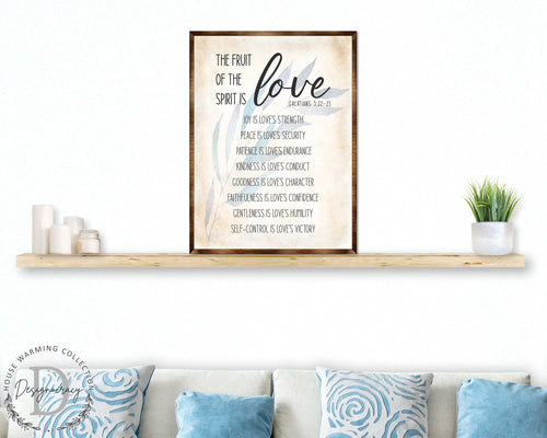 Fruit of the Spirit Sign - Wooden Christian sign - Verse sign - Galatians 5 22 - House warming gift - Bible sign - Scripture sign - 310347-0