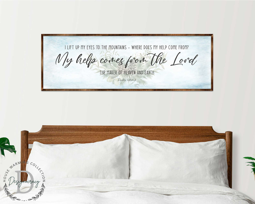My Help Comes From the Lord - PSALM 121 - Bible Art - Wooden Wall Art - Bible Quotes - Wall Hanging - 310315-3