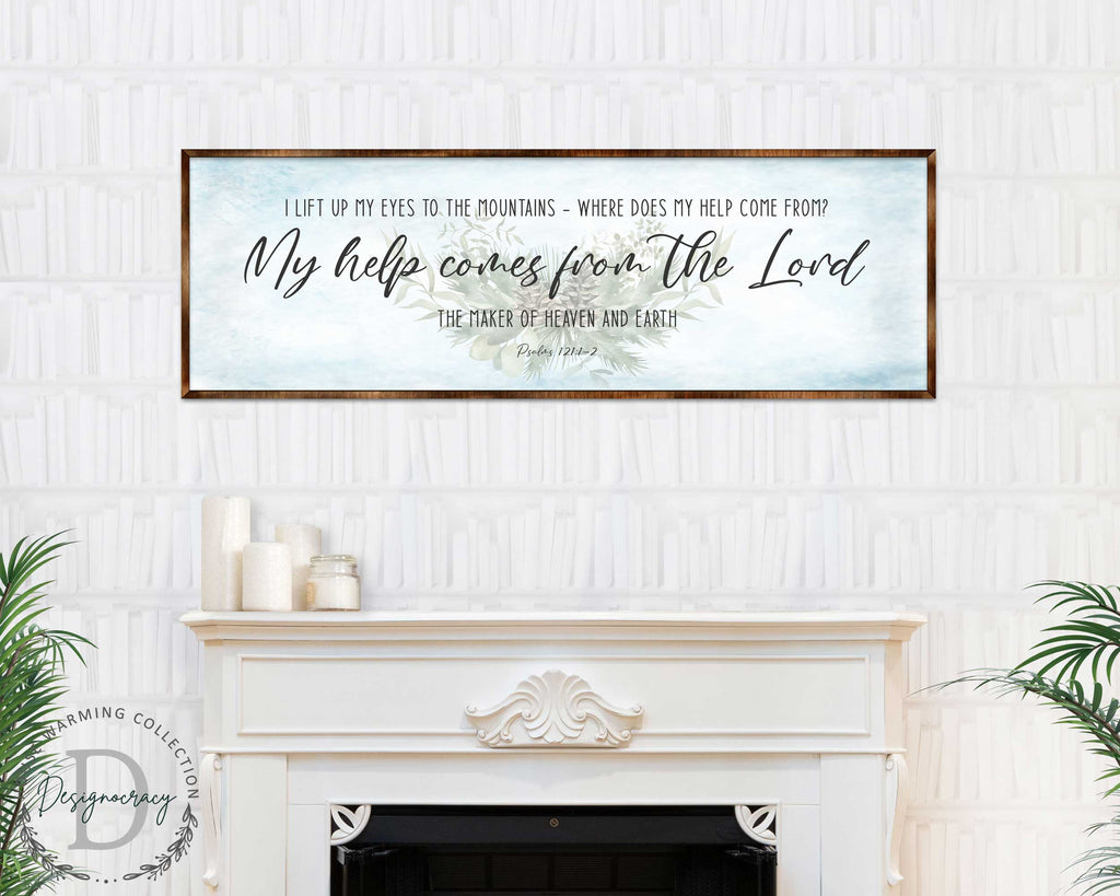 My Help Comes From the Lord - PSALM 121 - Bible Art - Wooden Wall Art - Bible Quotes - Wall Hanging - 310315-2