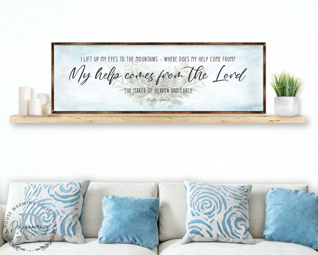 My Help Comes From the Lord - PSALM 121 - Bible Art - Wooden Wall Art - Bible Quotes - Wall Hanging - 310315-4