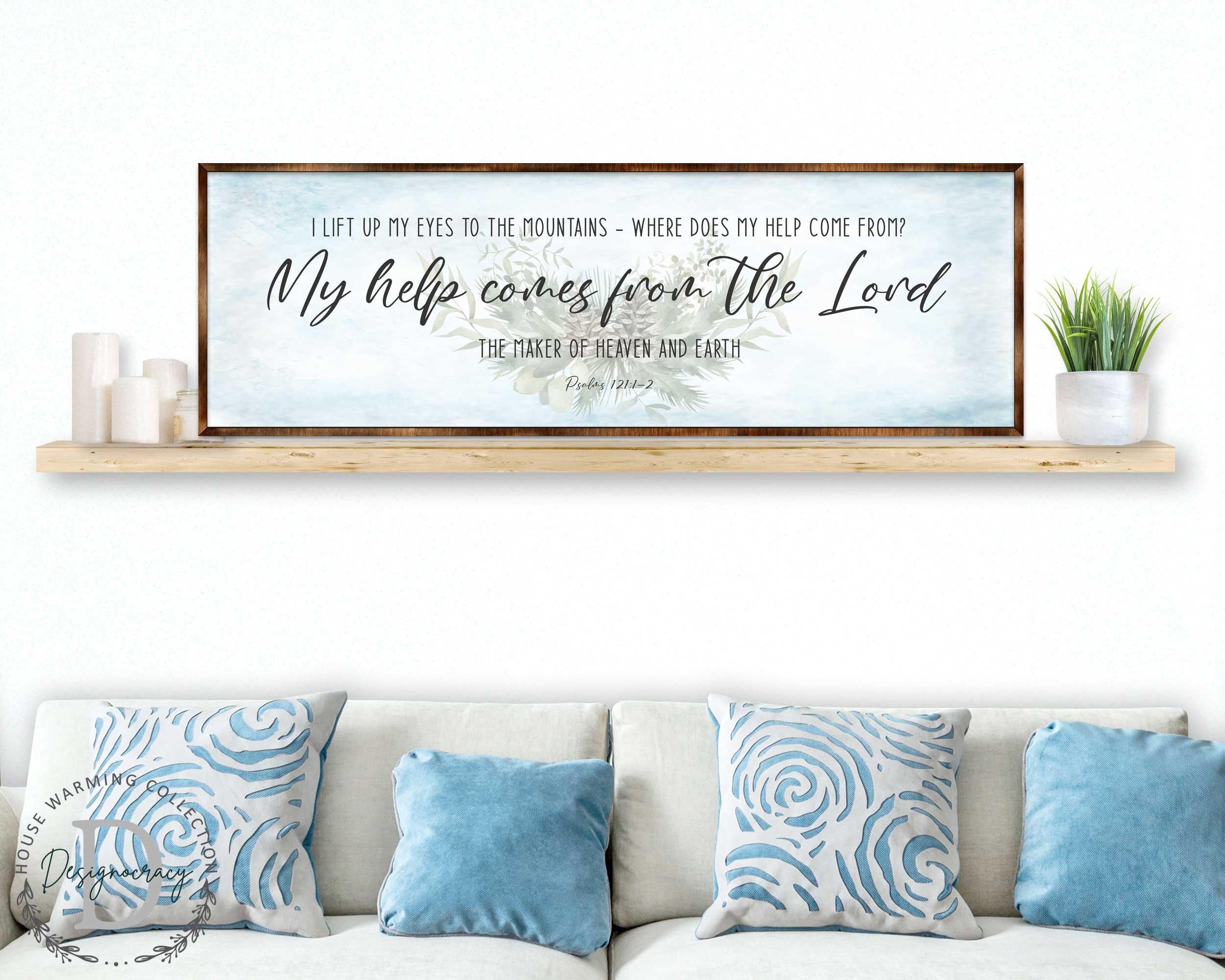 My Help Comes From the Lord - PSALM 121 - Bible Art - Wooden Wall Art - Bible Quotes - Wall Hanging - 310315-4