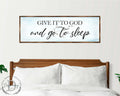 Give It to God - Wooden Religious Decor - Christian Art - Contemporary Sign - Living Room Decor - Farmhouse Decor - Inspirational Wall Art - 310317-0