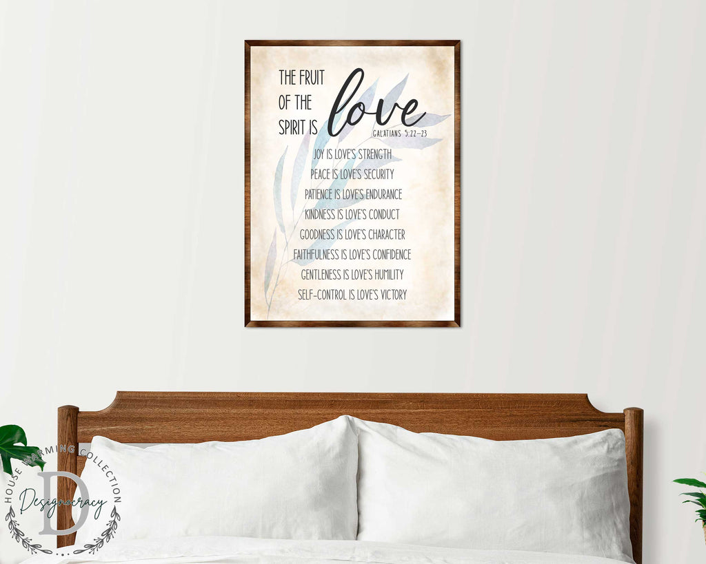 Fruit of the Spirit Sign - Wooden Christian sign - Verse sign - Galatians 5 22 - House warming gift - Bible sign - Scripture sign - 310347-4