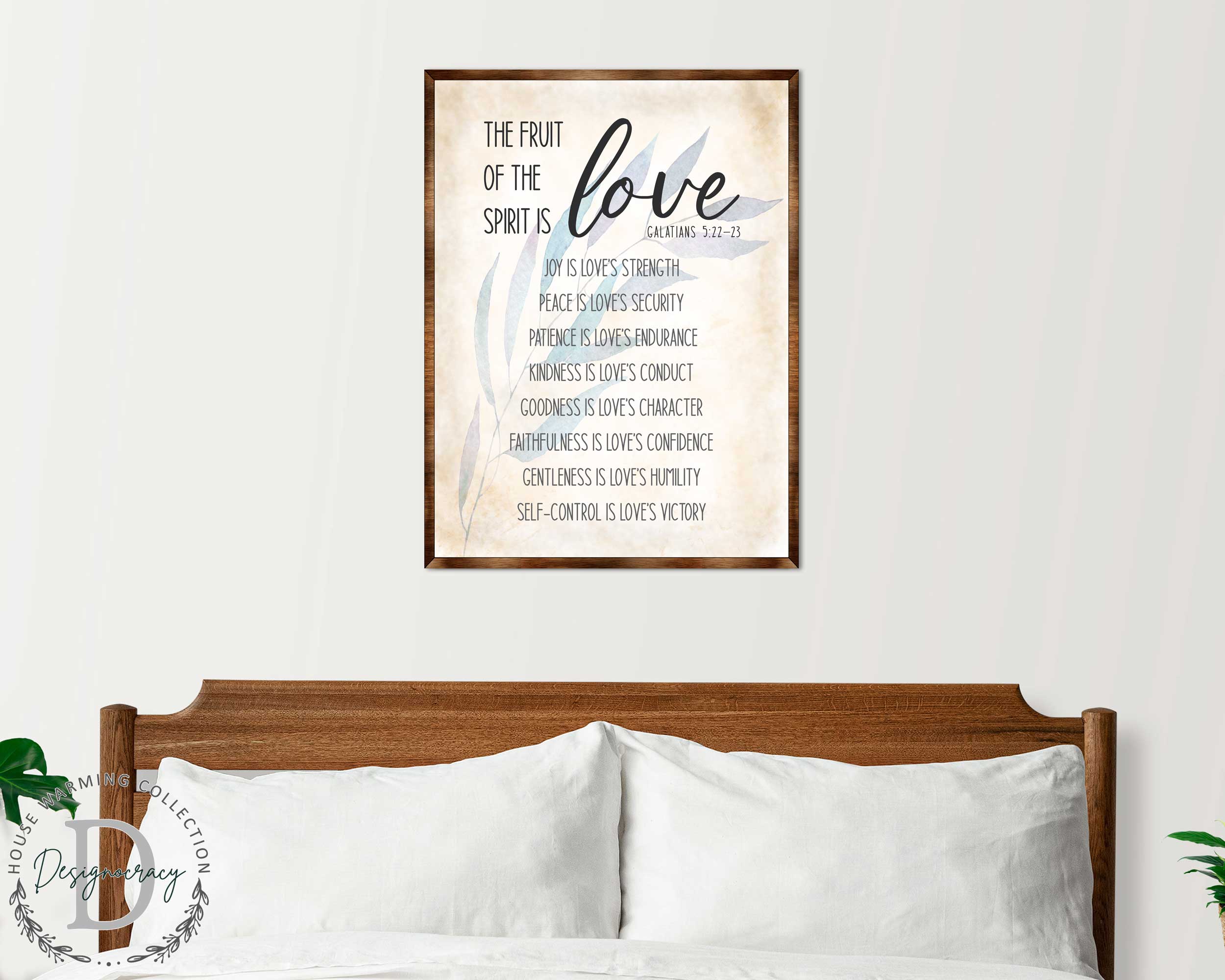 Fruit of the Spirit Sign - Wooden Christian sign - Verse sign - Galatians 5 22 - House warming gift - Bible sign - Scripture sign - 310347-4