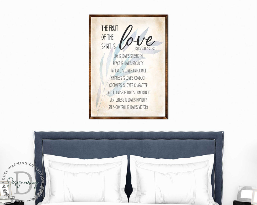 Fruit of the Spirit Sign - Wooden Christian sign - Verse sign - Galatians 5 22 - House warming gift - Bible sign - Scripture sign - 310347-2