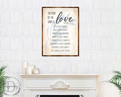 Fruit of the Spirit Sign - Wooden Christian sign - Verse sign - Galatians 5 22 - House warming gift - Bible sign - Scripture sign - 310347-1