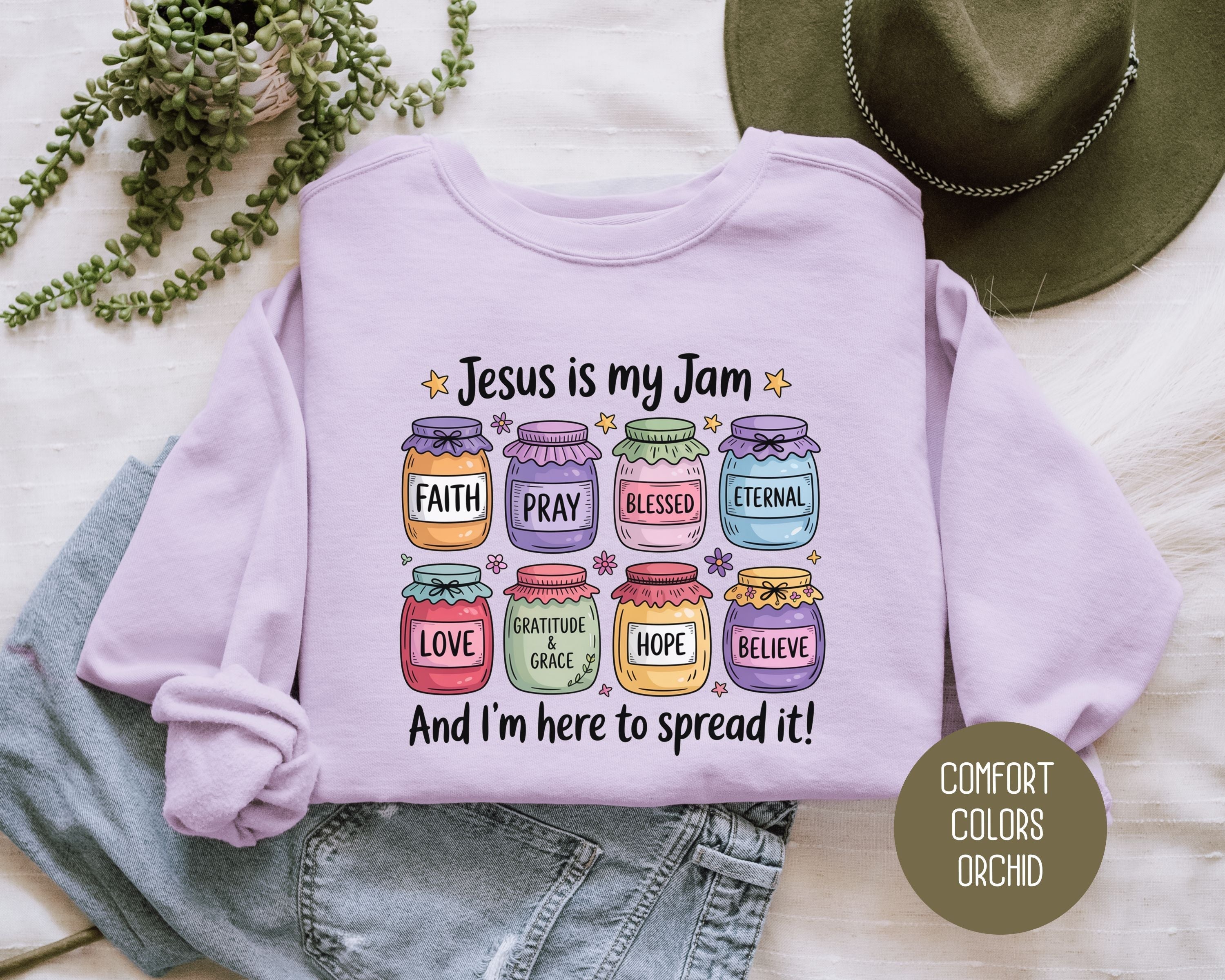 Jesus is My Jam Comfort Colors Sweatshirt-2
