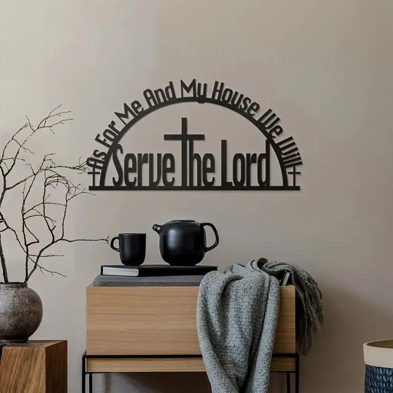 NNETM Cross & Bible Wall Signs - Inspirational Iron Metal Wall Art Decor-1